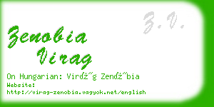 zenobia virag business card